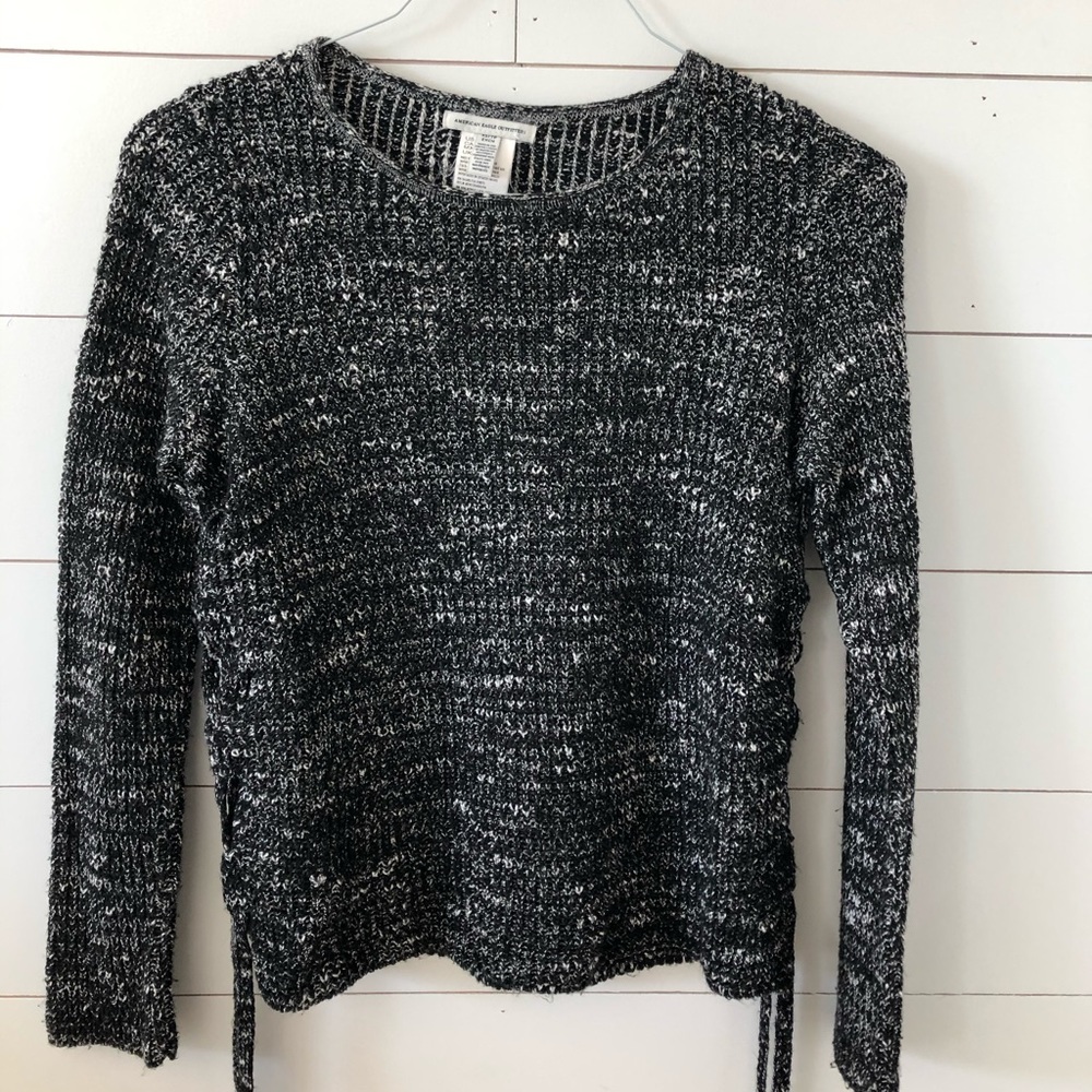 Black and White Speckled Sweater